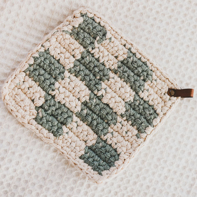 Knitted Pot Holder - 2 Styles