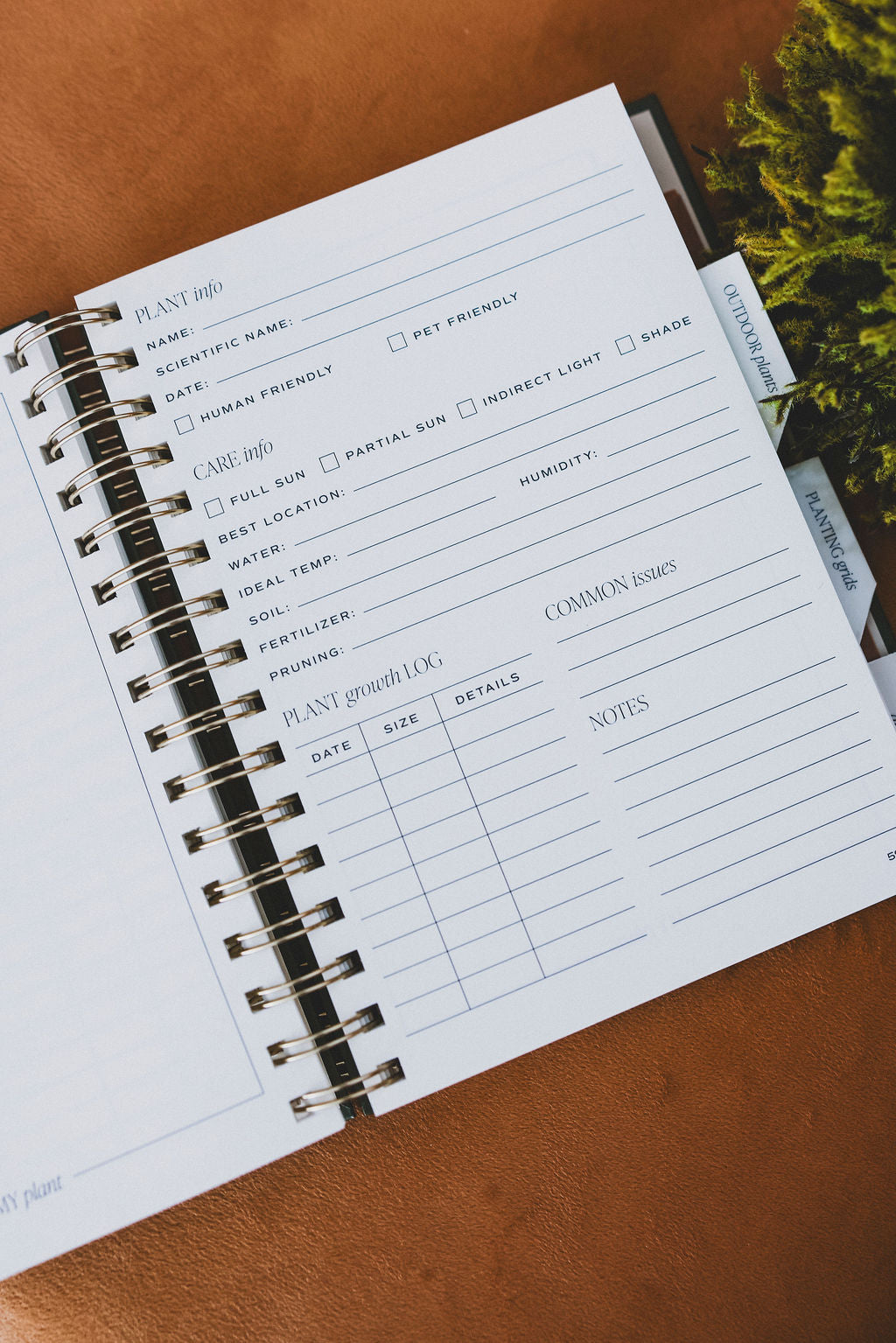 Plant & Garden Log Book