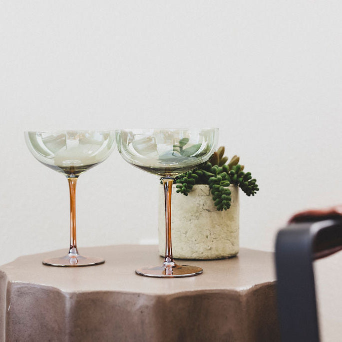 Iridescent Martini Glass