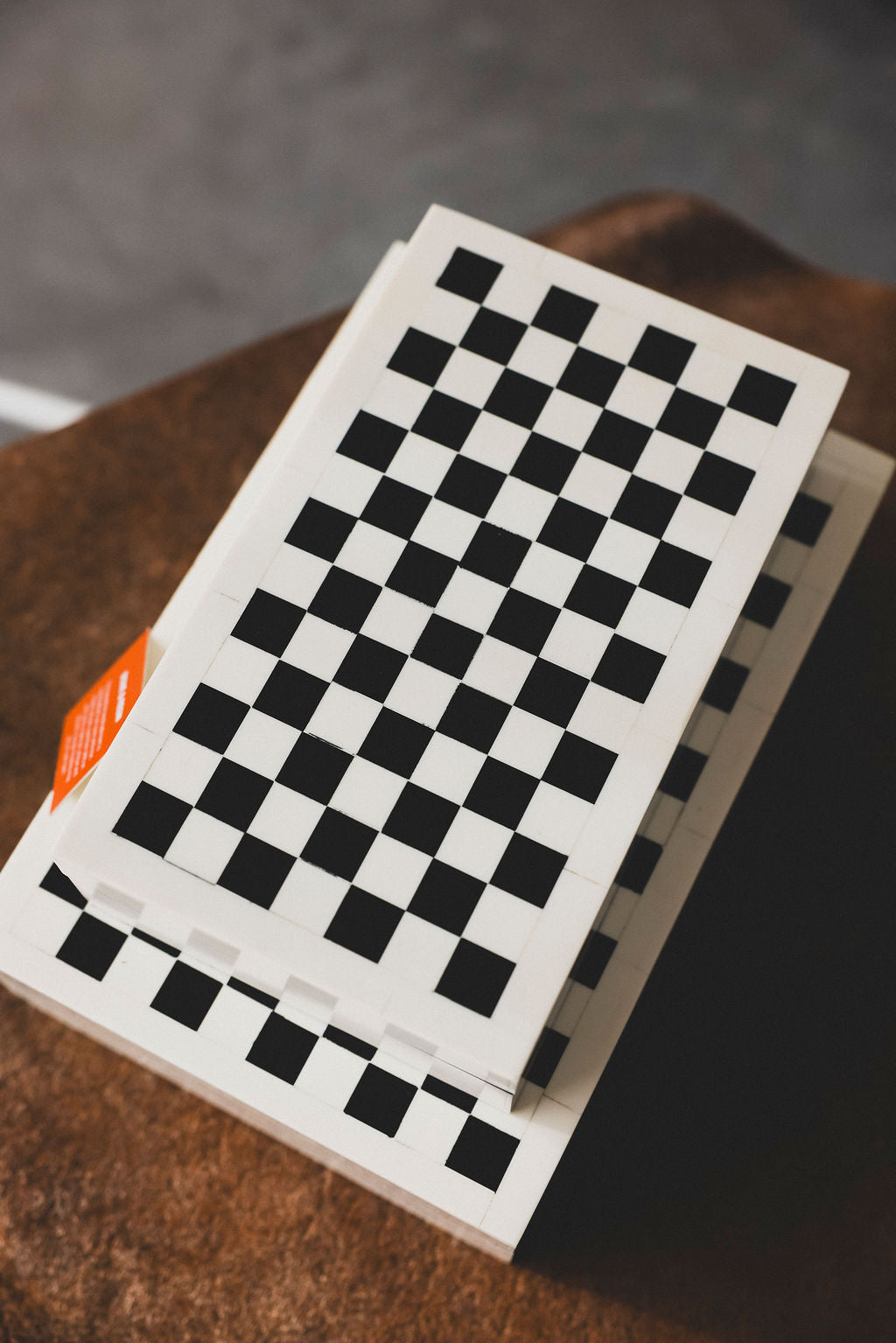 Black & Ivory Checkered Box - 2 Sizes