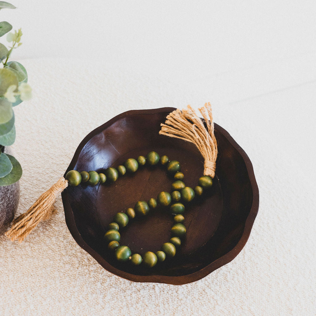 Handcrafted Scalloped Wooden Bowl