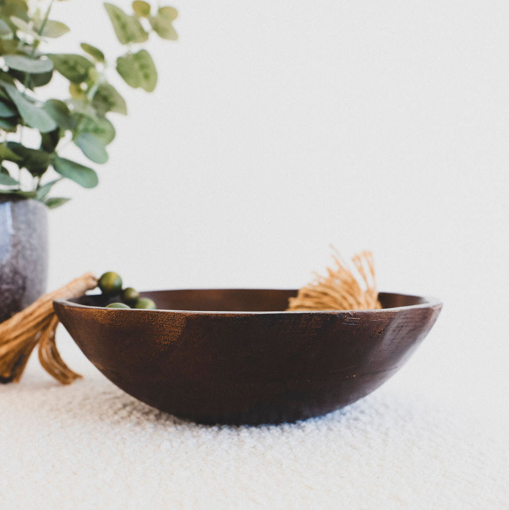 Handcrafted Scalloped Wooden Bowl