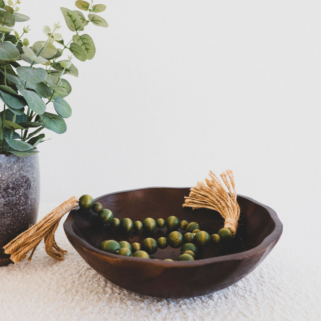Handcrafted Scalloped Wooden Bowl