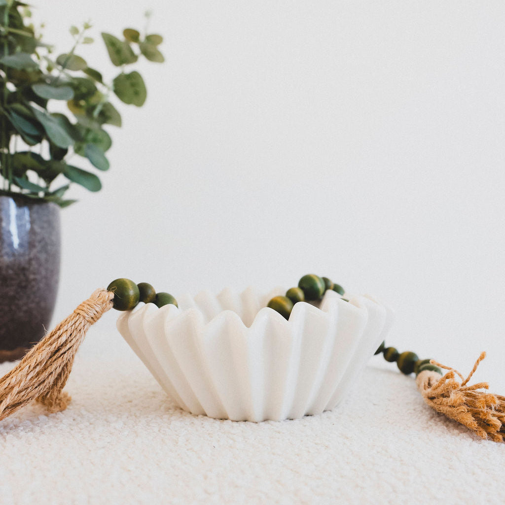 Fluted Stoneware Bowl