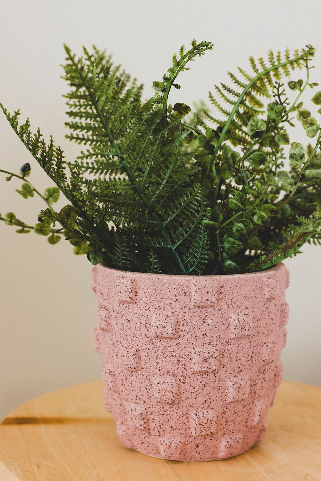 Abstract Checkered Patterned Pot