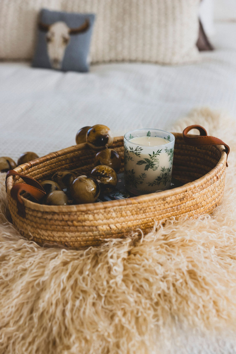 Handwoven Oval Seagrass Basket with Handles - 2 Sizes