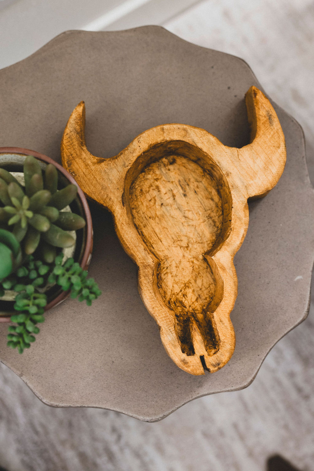 Handcrafted Longhorn Dough Bowl - 2 Sizes
