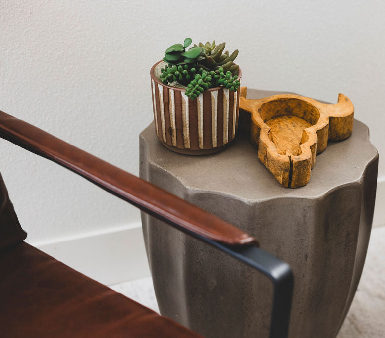 Handcrafted Striped Planter - 2 Sizes