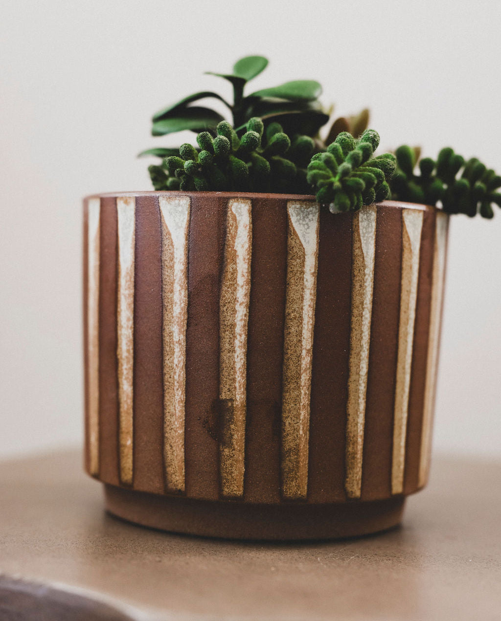 Handcrafted Striped Planter - 2 Sizes