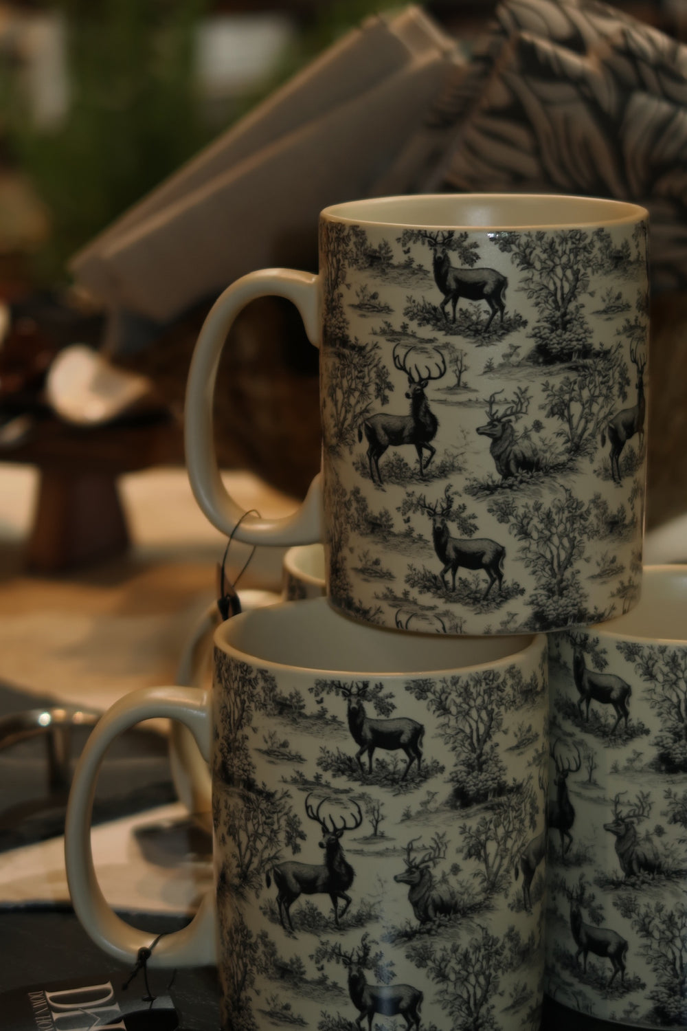 Deer Toile Mug