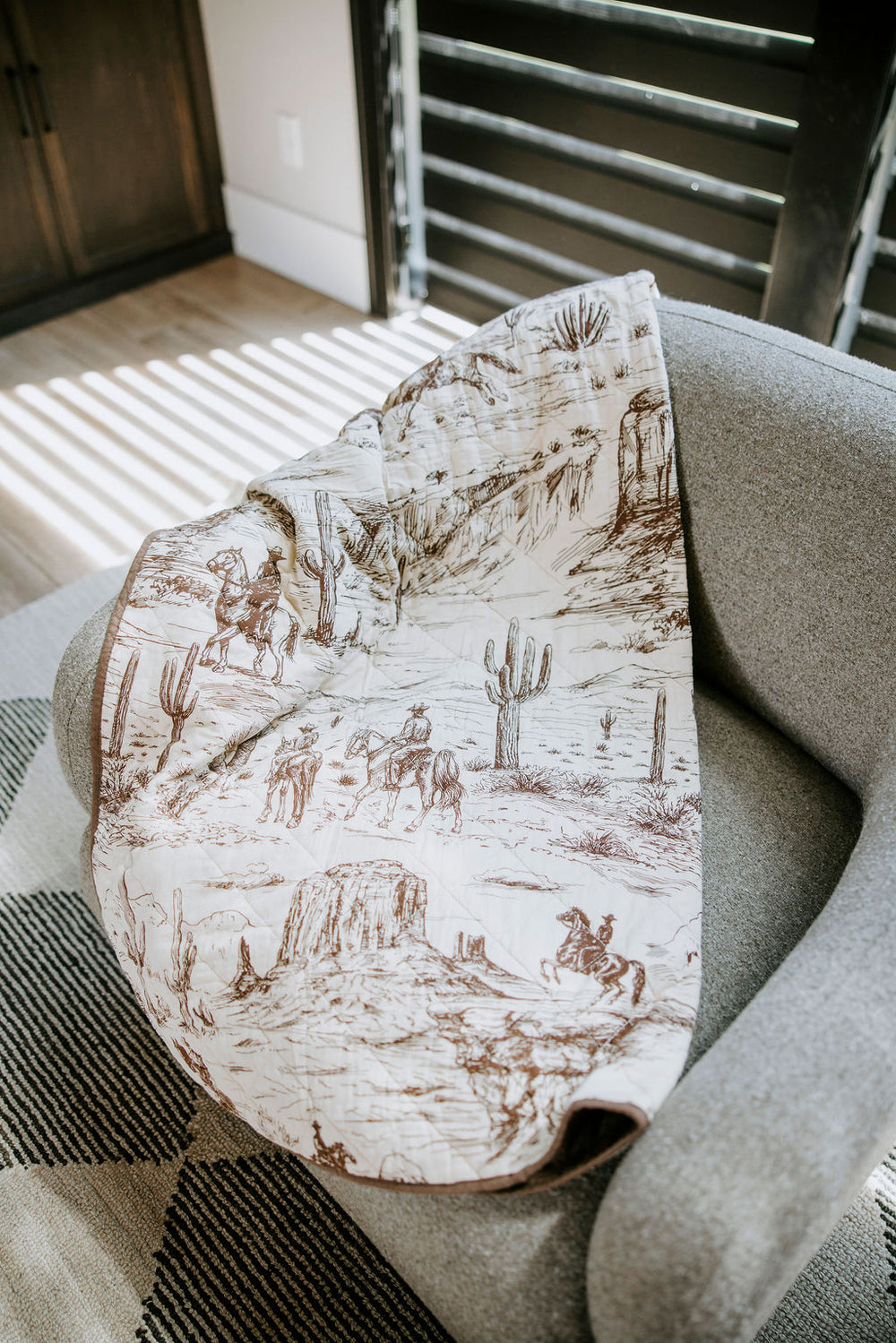 Southwestern Cowboy Throw Blanket