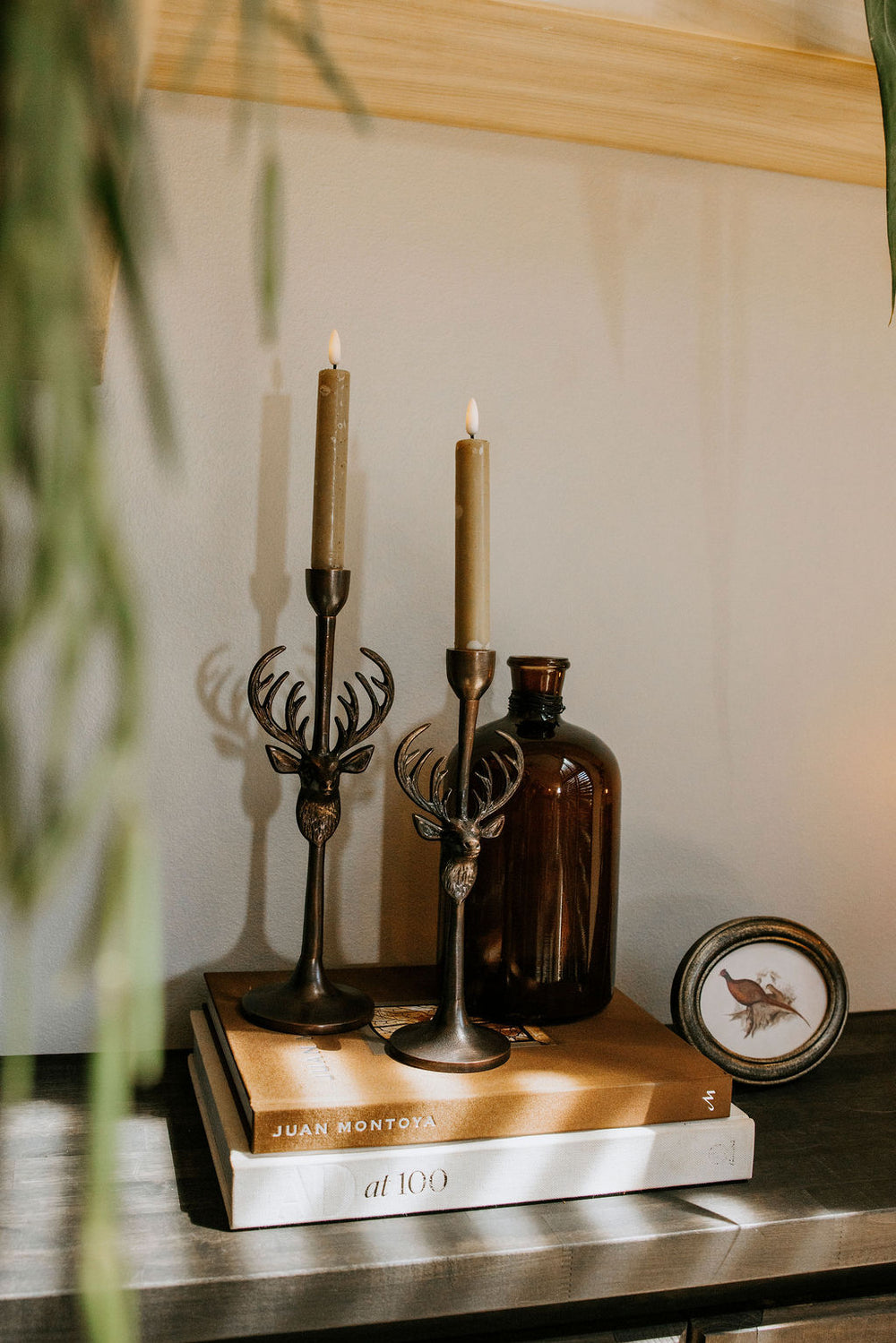 Metal Stag Taper Candle Holder - 2 Sizes