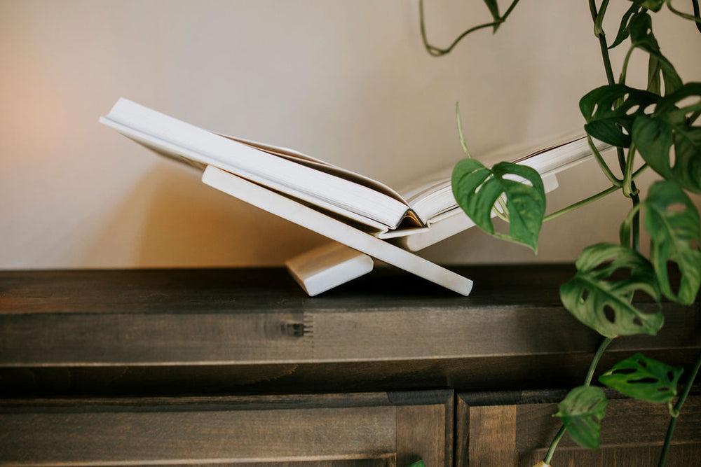 Interlocking Marble Book Holder