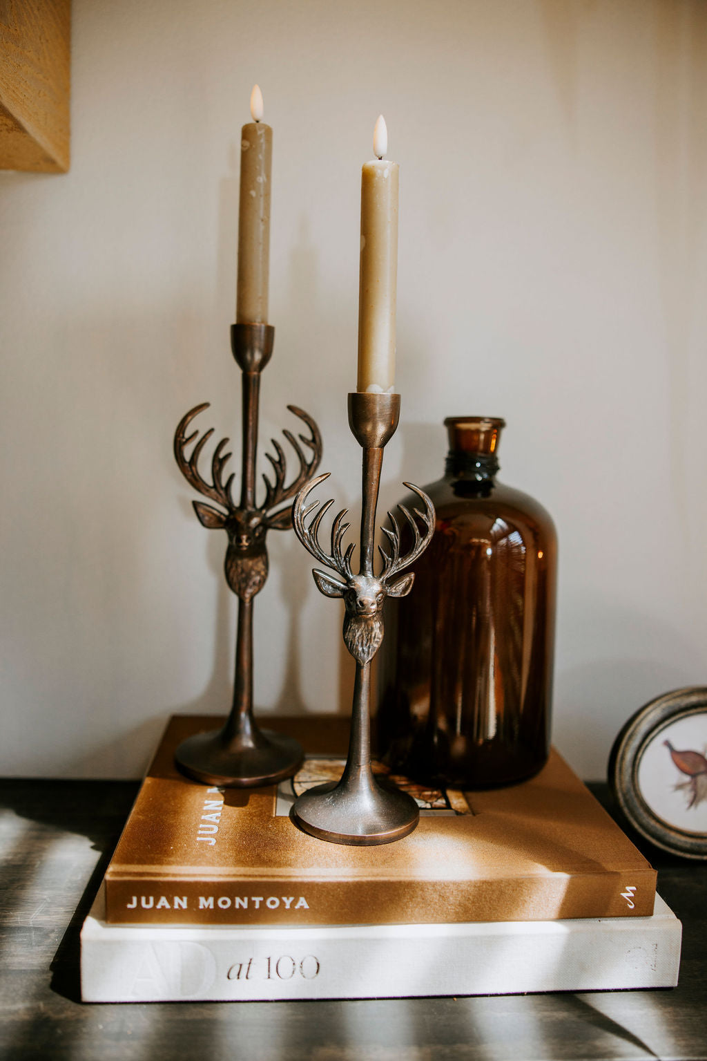 3D Flame Taper Candle - Set of 2