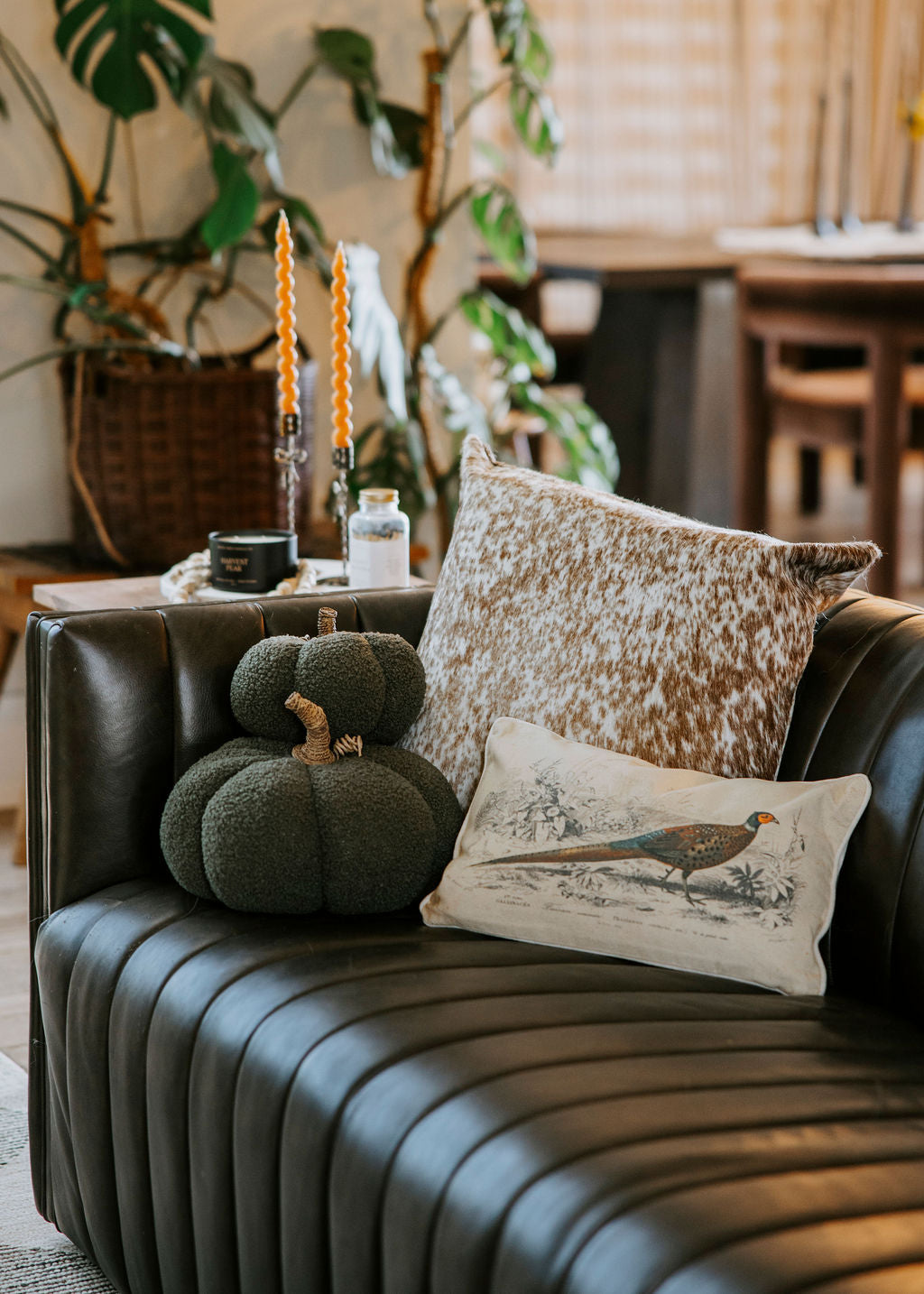 Natural Cowhide Pillows - 20"