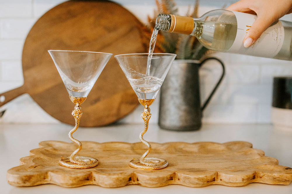 Serpent Stemmed Martini Glass