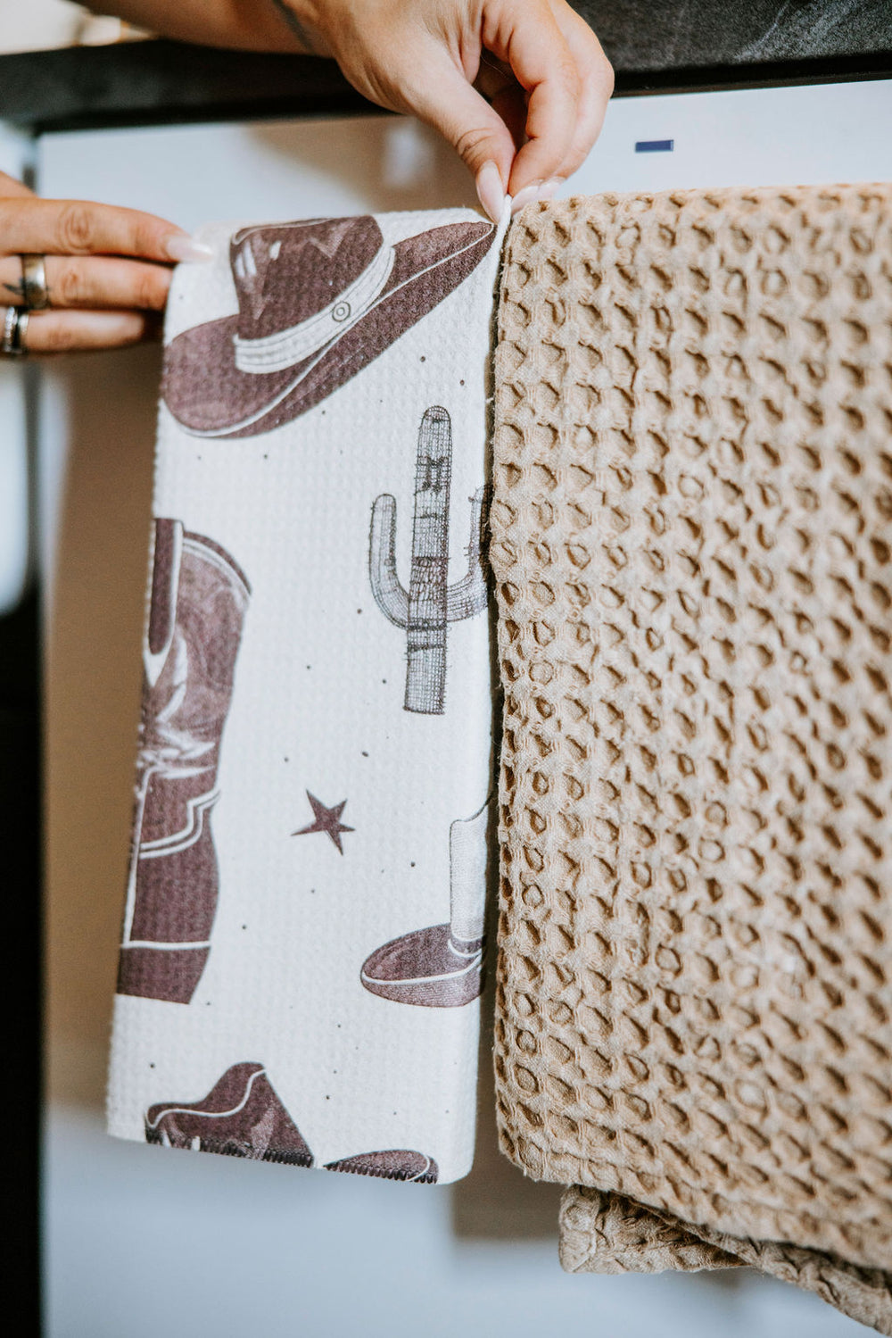 Western Waffle Weaved Tea Towel