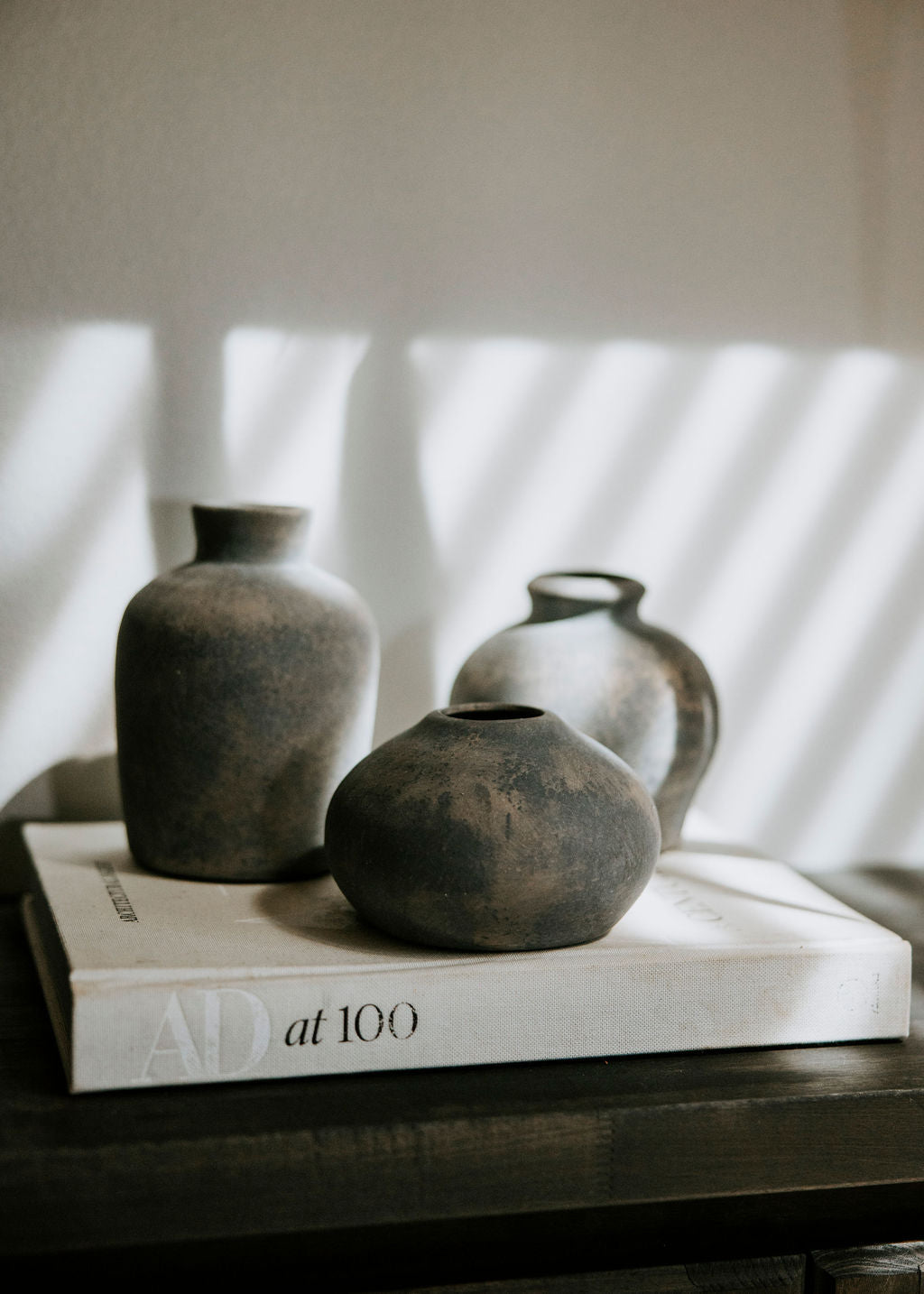 Distressed Black Ceramic Budvase - 3 Styles