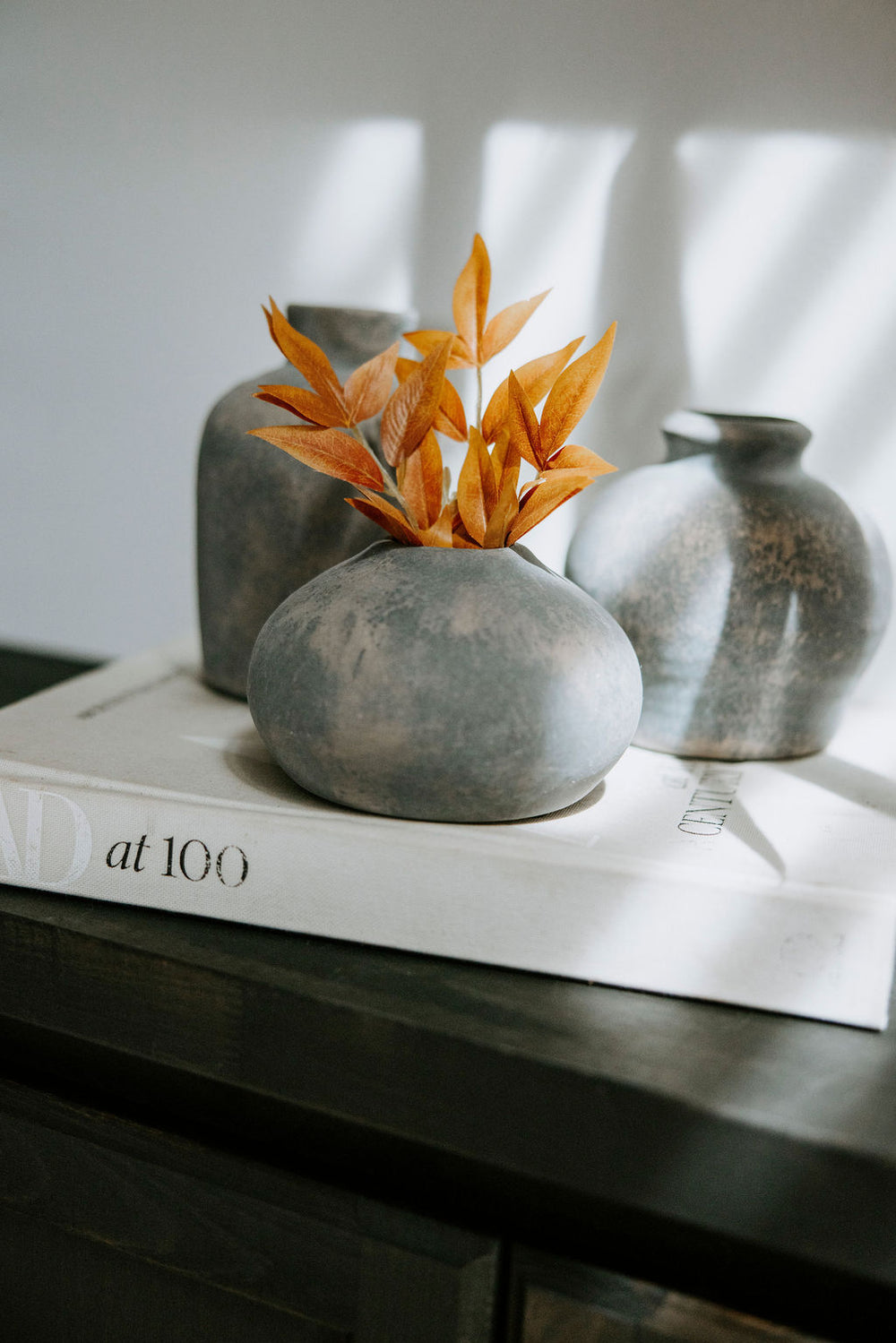 Distressed Black Ceramic Budvase - 3 Styles