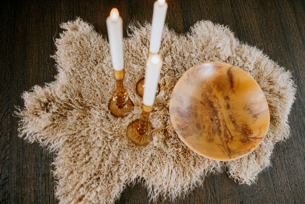 Brown Marbled Bowl
