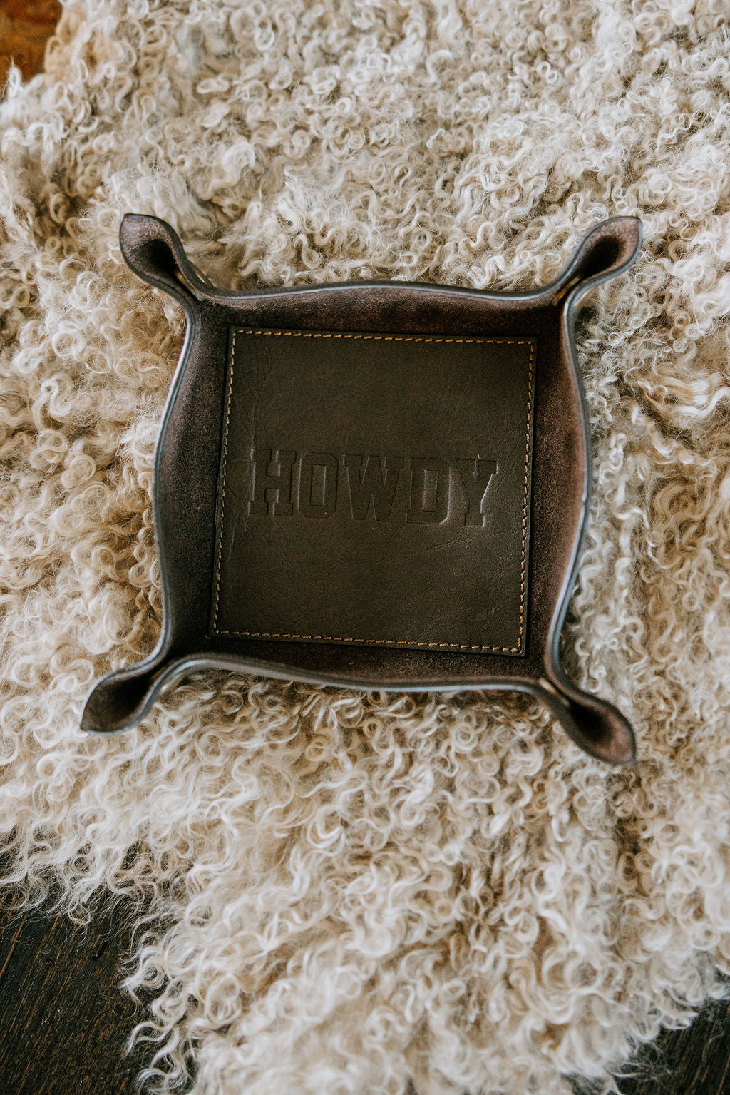 Leather Embossed Valet Tray - 2 Styles