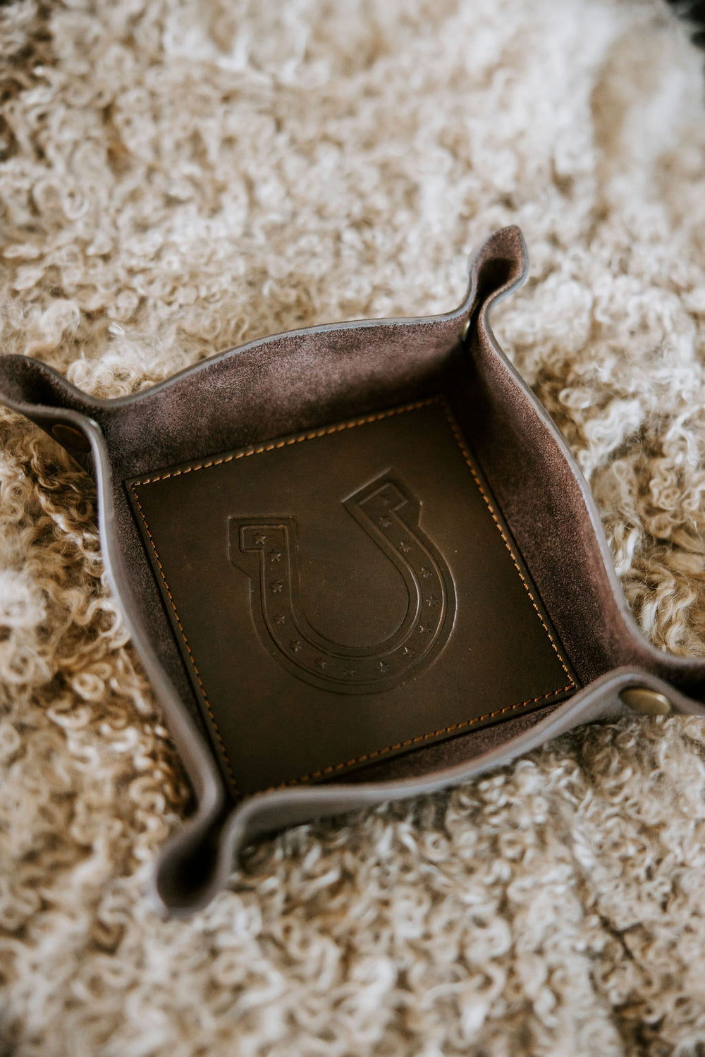 Leather Embossed Valet Tray - 2 Styles
