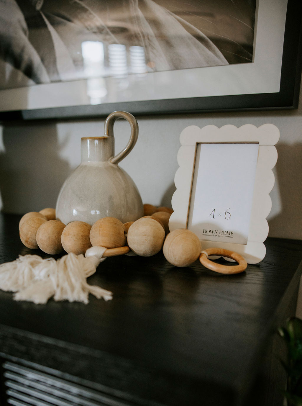 White Scalloped Photo Frame