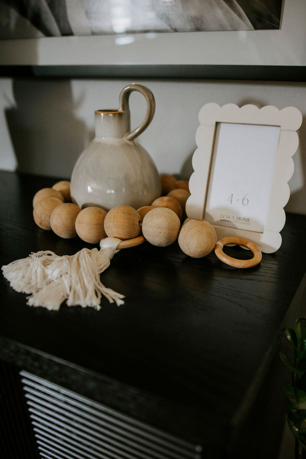 Oversized Handle Stoneware Vase