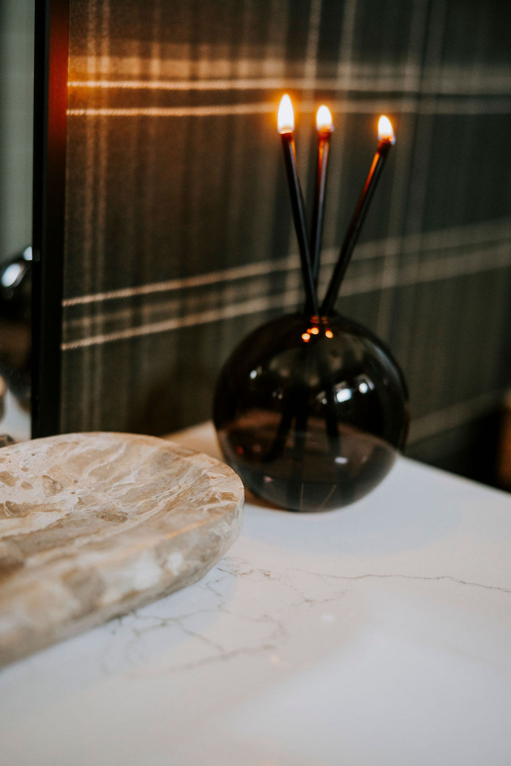 Neutral-Toned Marble Dish