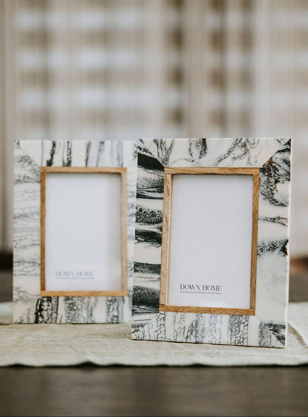 Marbled Black Resin Photo Frame