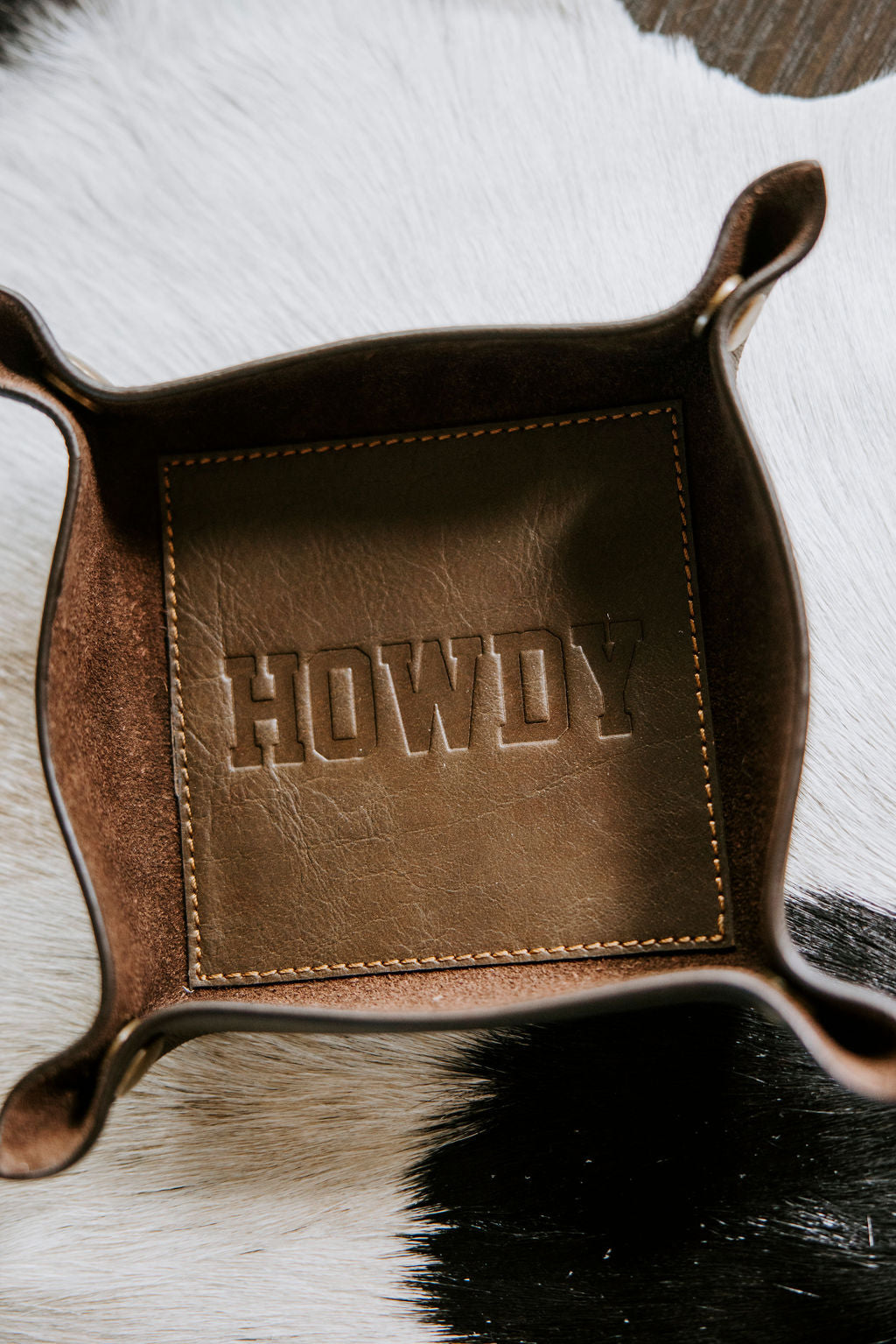 Leather Embossed Valet Tray - 2 Styles