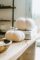 Cream Boucle Pumpkin - 2 Sizes
