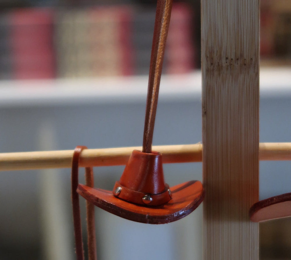 Handmade Leather Cowboy Hat Ornament - 2 Colors