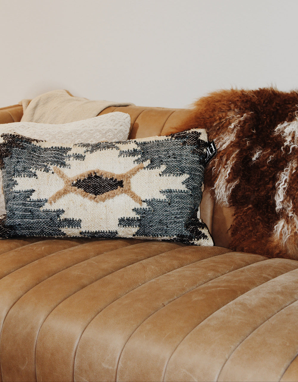 Tribal Print Woven Lumbar Pillow