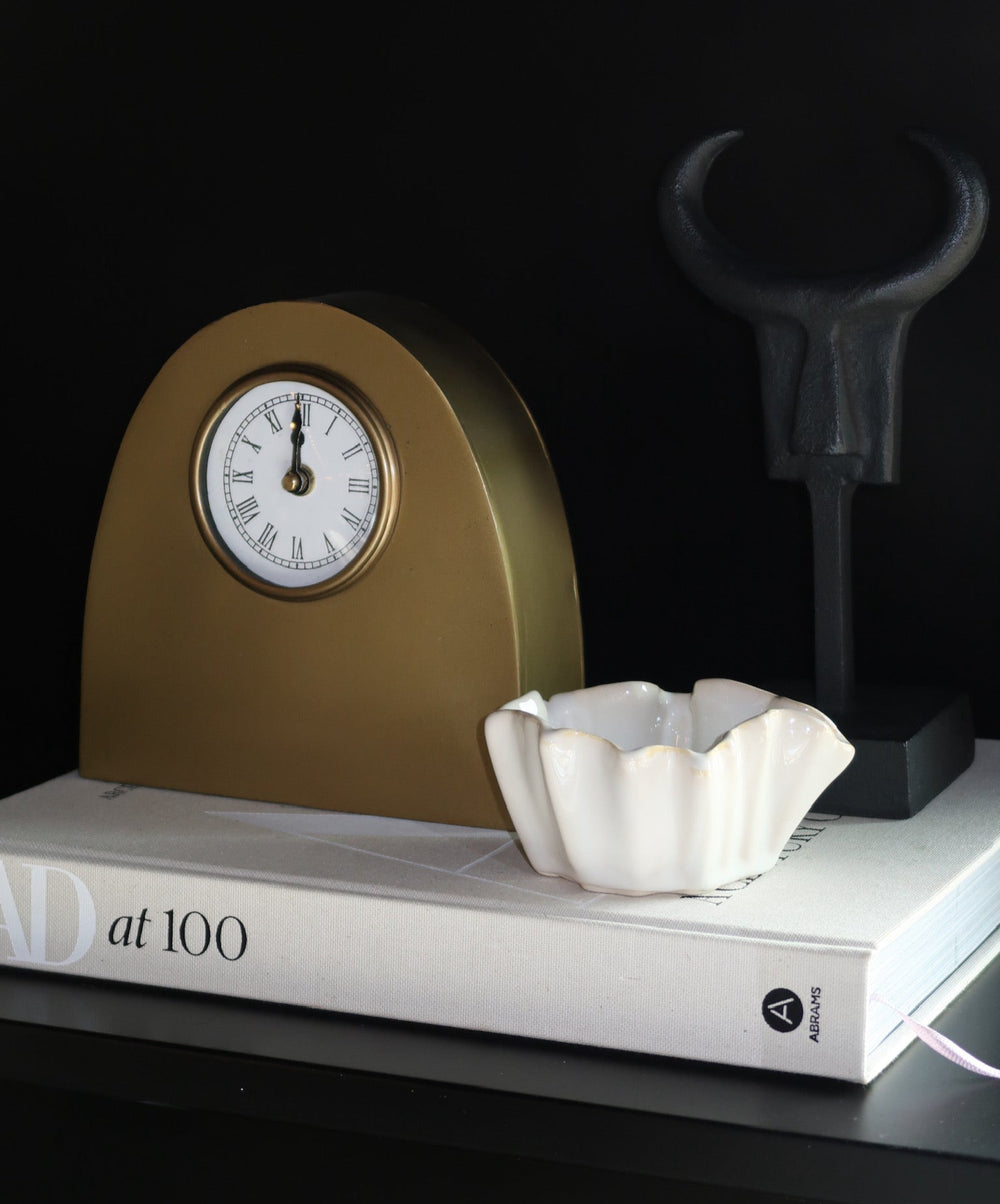 Arched Metal Mantel Clock