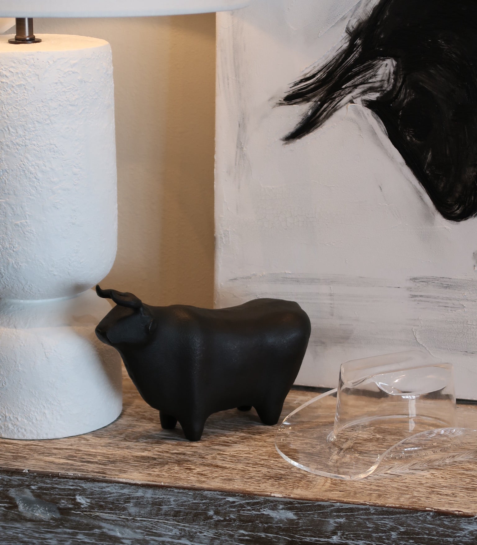 Cast Aluminum Standing Bull - 2 Colors