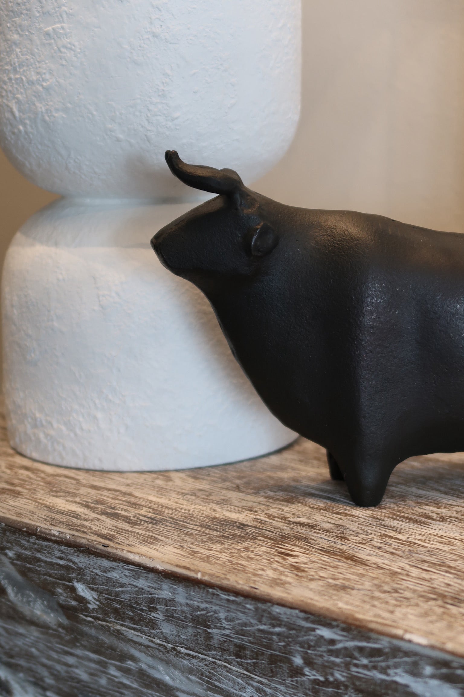Cast Aluminum Standing Bull - 2 Colors