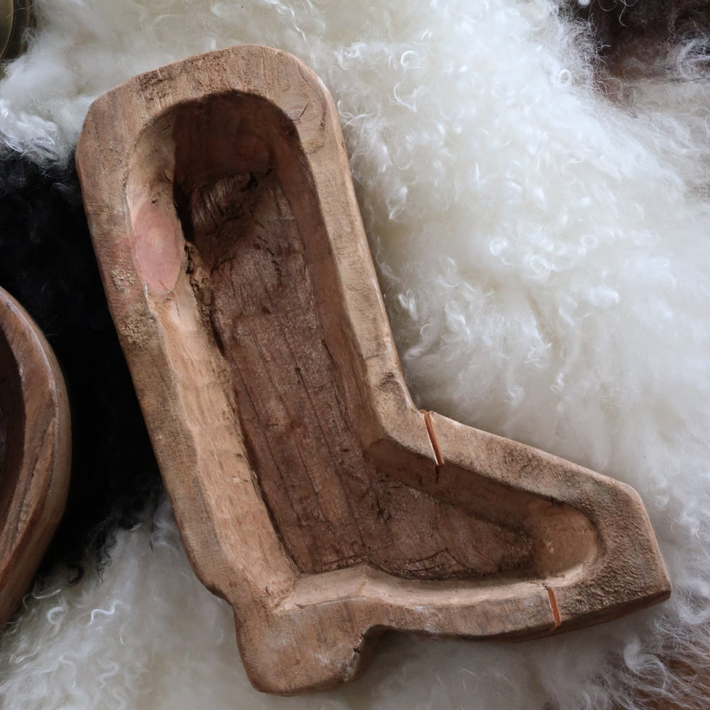 Handmade Cowboy Boot Dough Bowl - 2 Styles