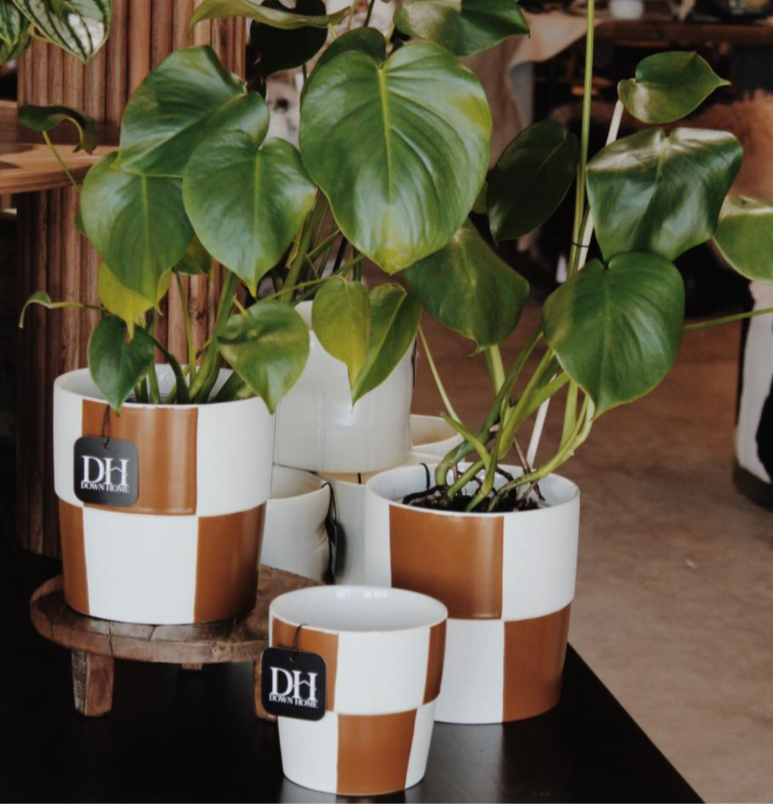 Checkered Pot - 2 Colors & 3 Sizes