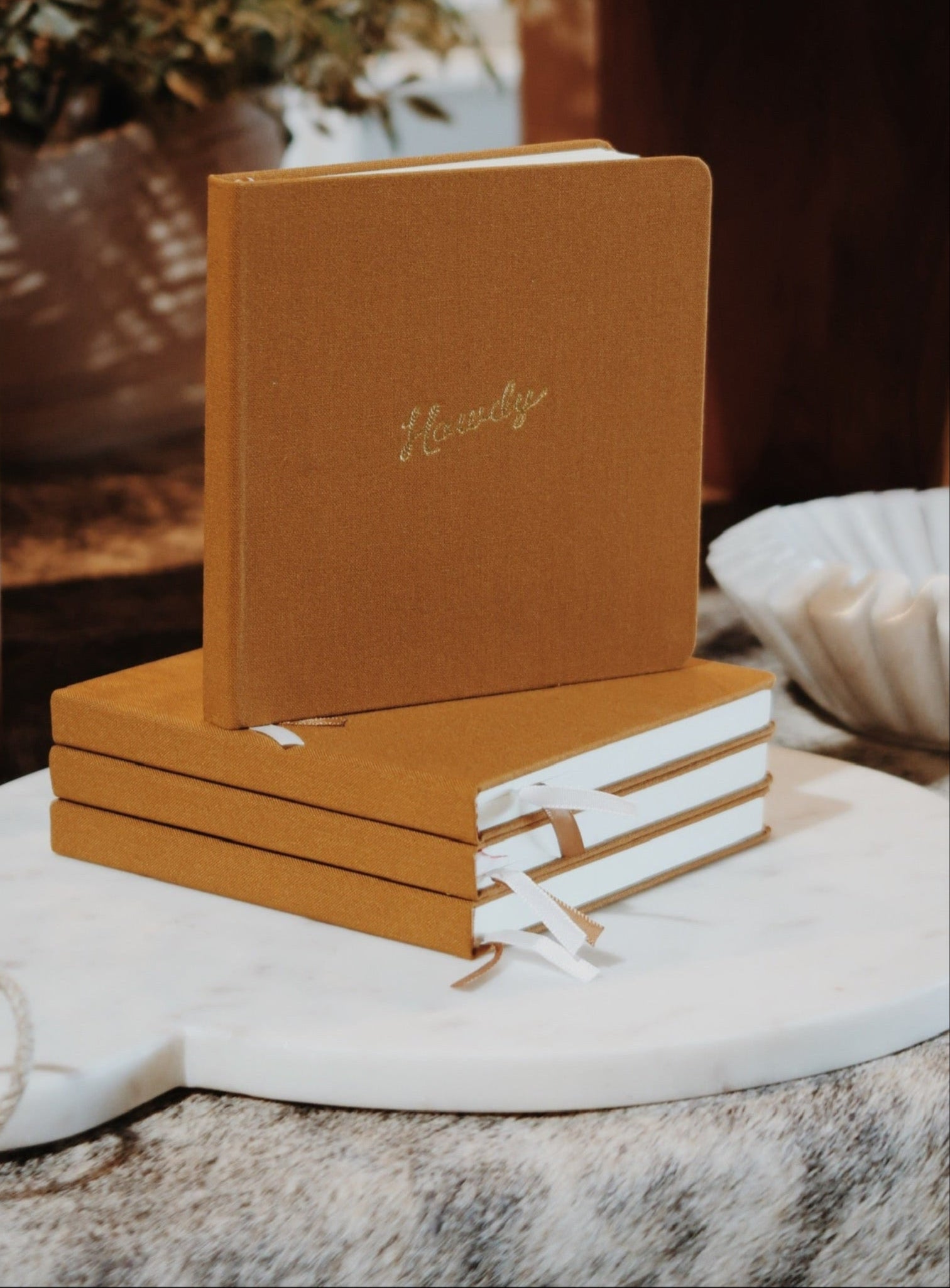 Howdy Square Linen Journal