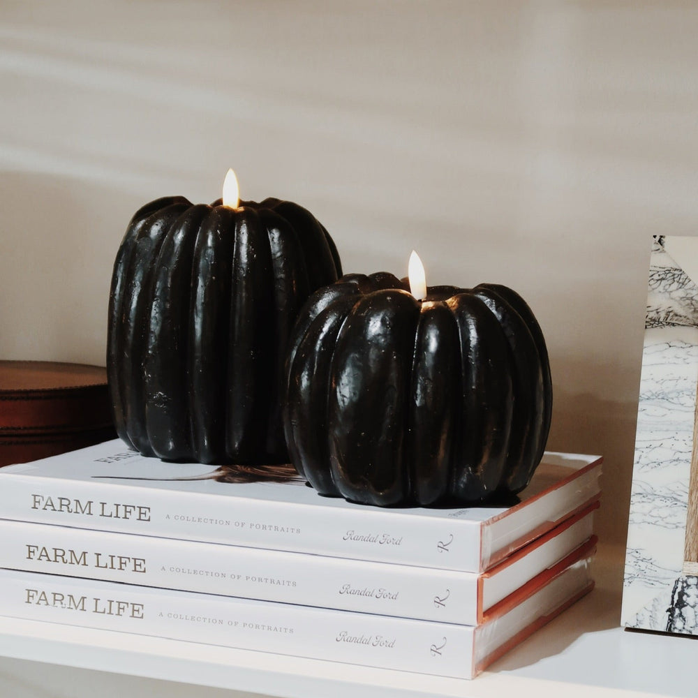 3D Flame Pumpkin Shaped Candle - 2 Sizes