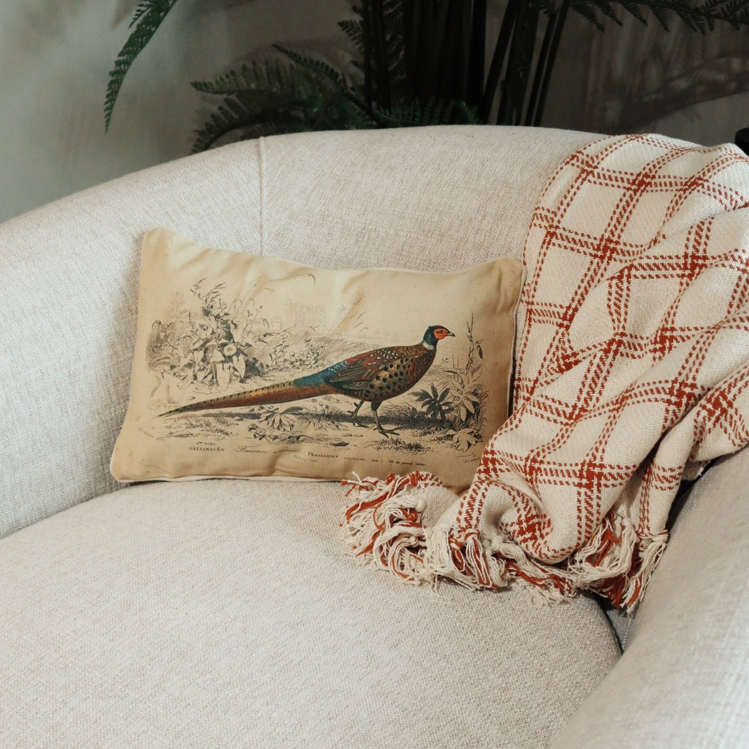 Pheasant Lumbar Pillow