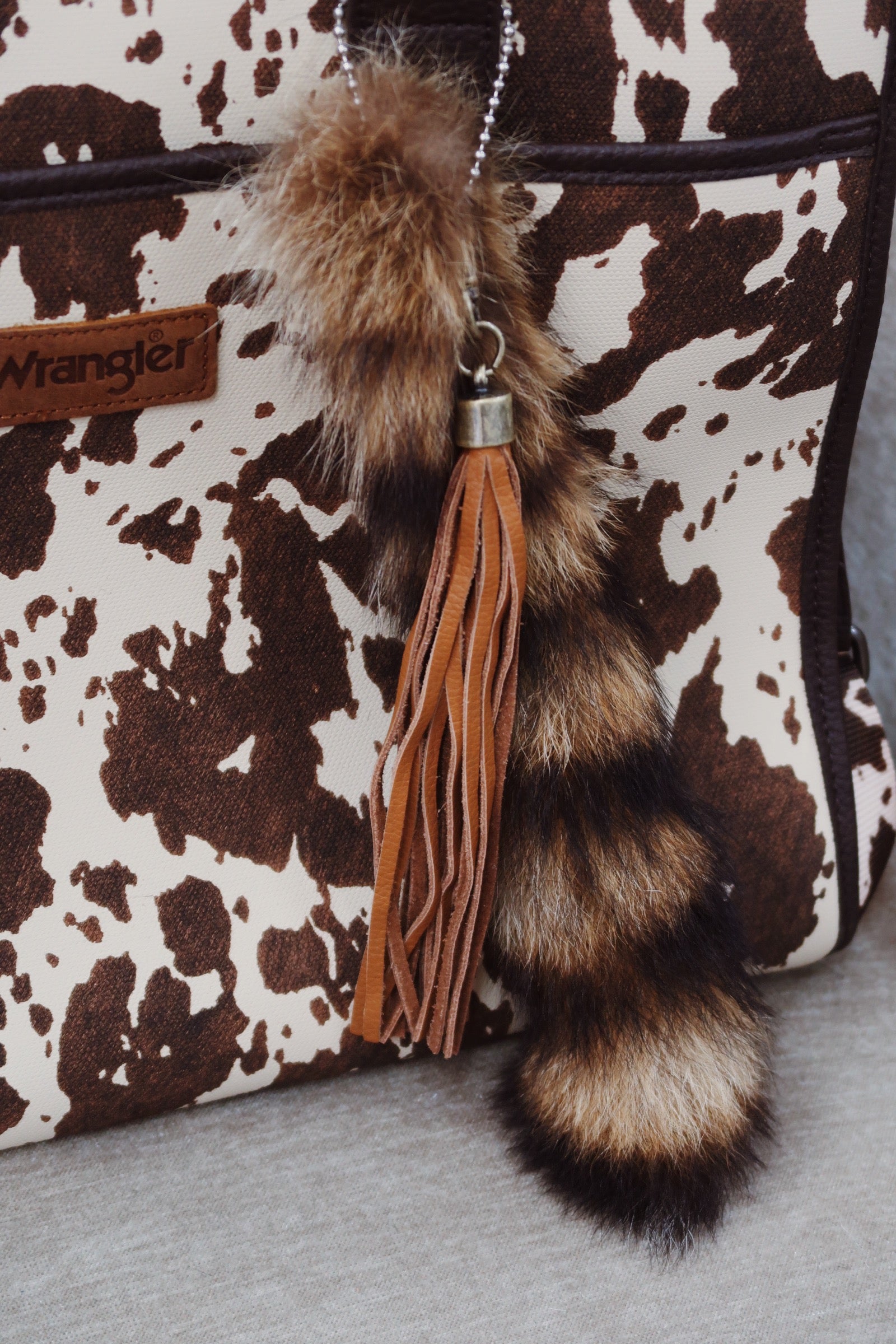 Leather Tassel Keychain