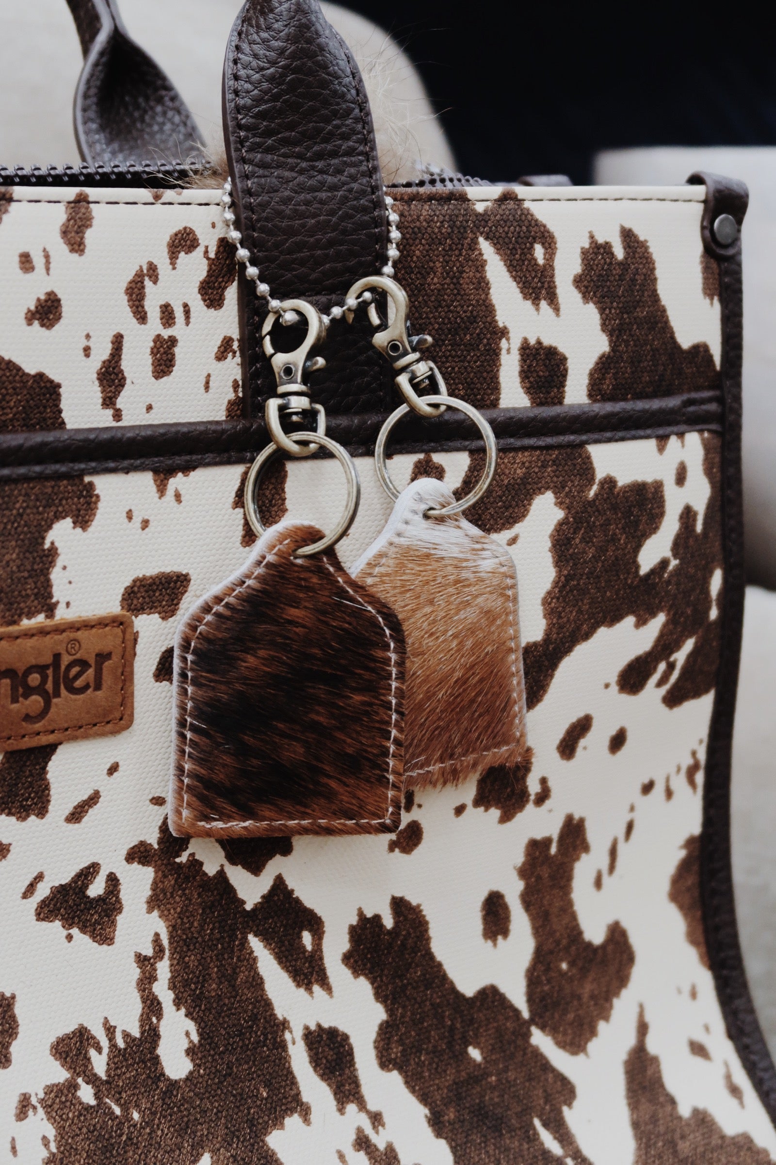 Genuine Cowhide Keychain Tag