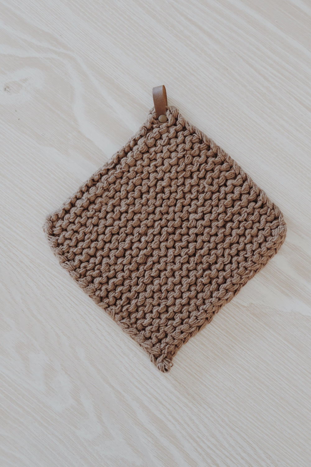 Knitted Cotton Pot Holder - 4 Colors
