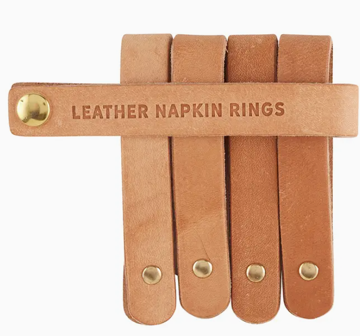 Leather Napkin Holders - Set of 4
