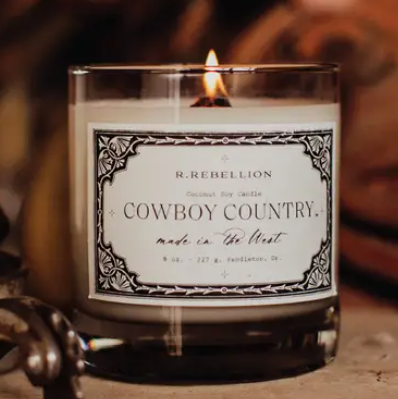 Handcrafted Western Inspired Coconut Soy Candle