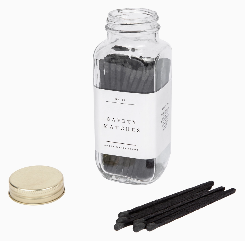 Screw Top Safety Matches with Striker - 2 Colors