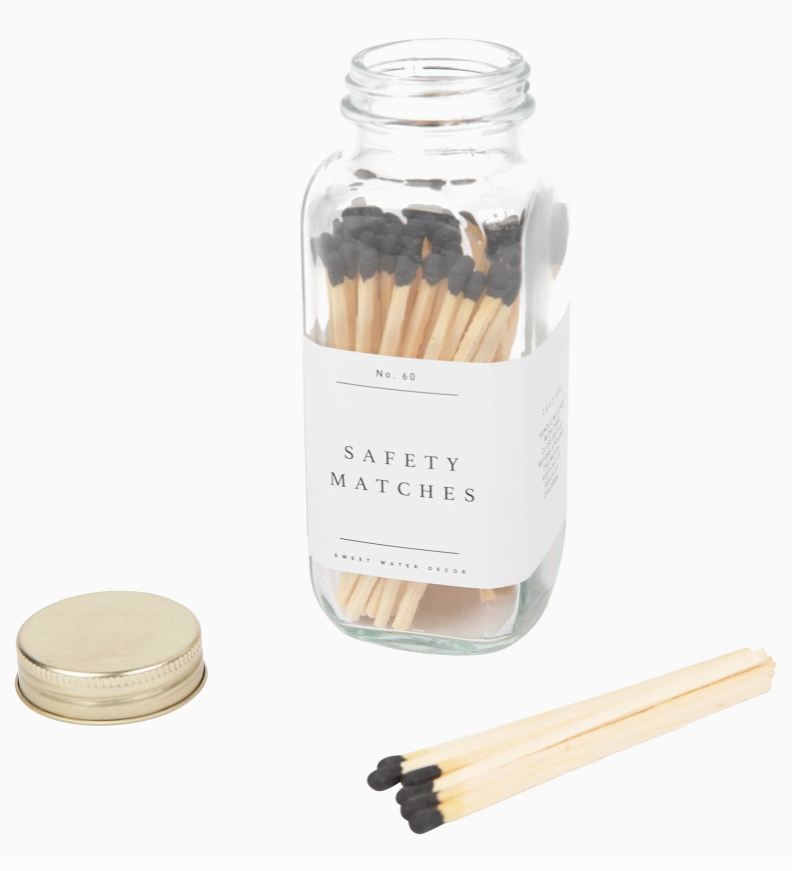 Screw Top Safety Matches with Striker - 2 Colors