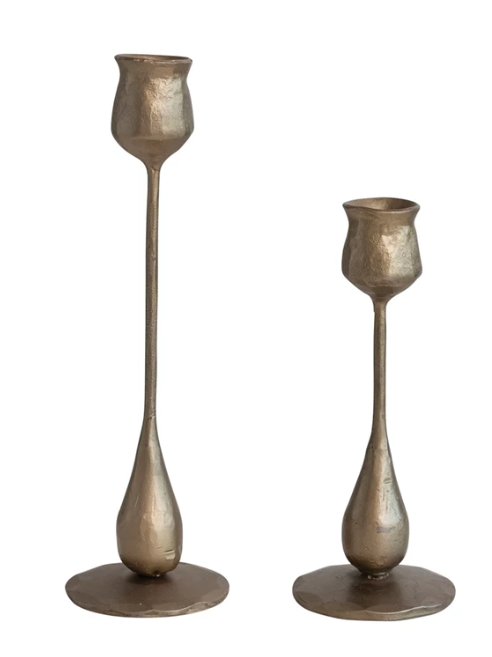 Droplet Hand-Forged Iron Taper Holders - 2 Sizes